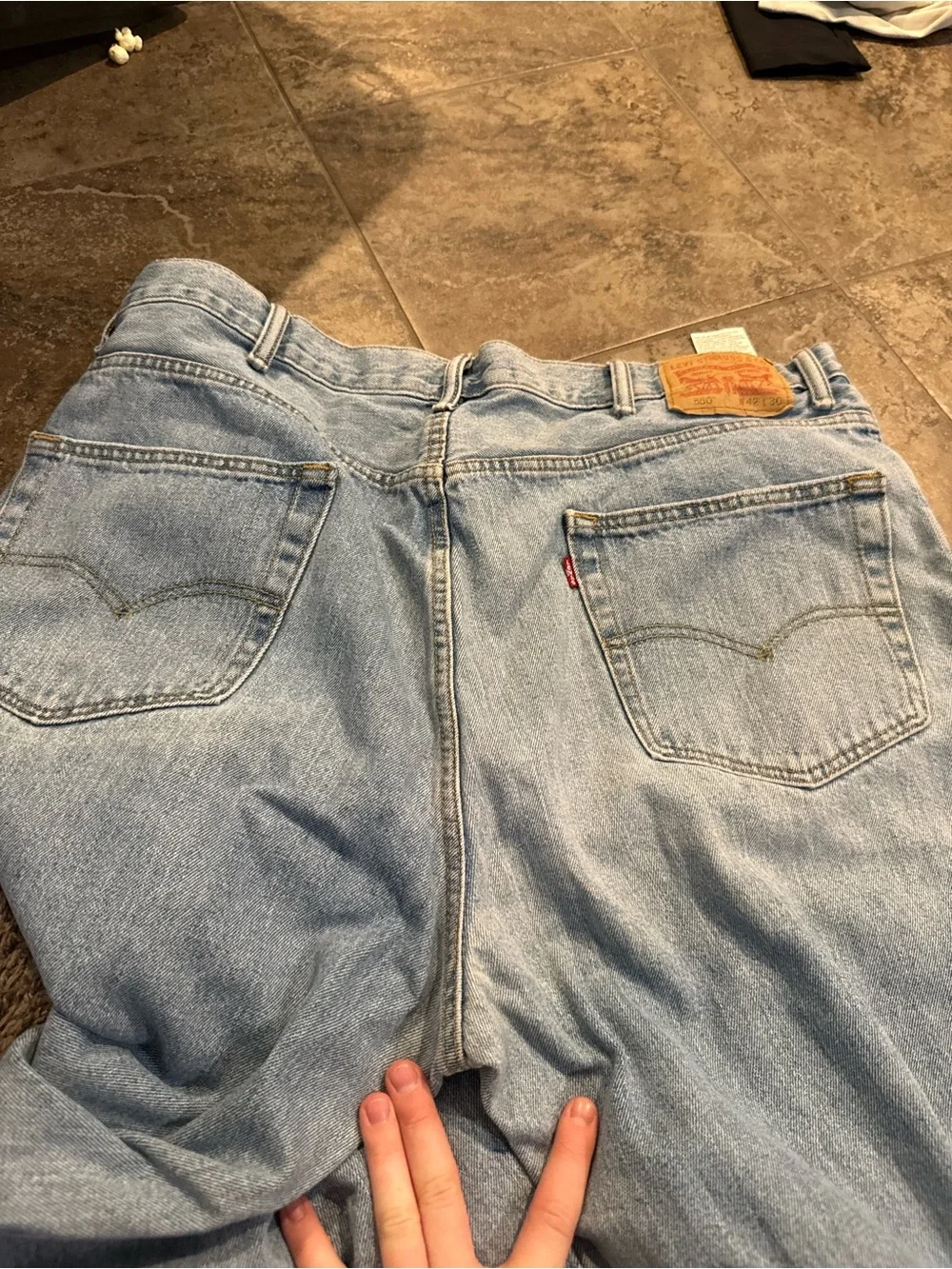 🤍Men's Light Blue Levi’s 550 straight Fit Jeans W43 L30